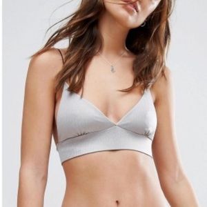 NWT Lira Silver Grey Brallette Top